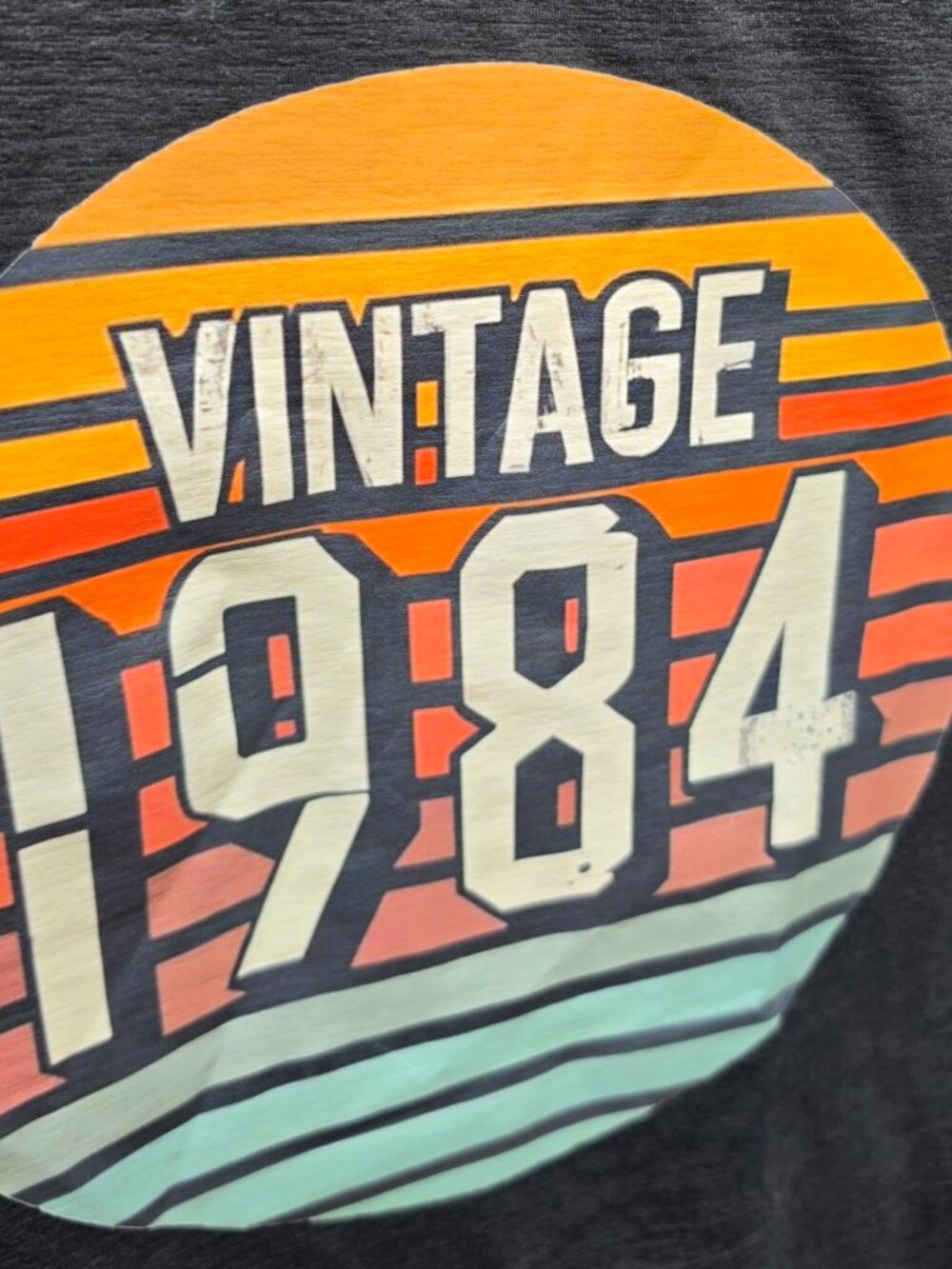Share Unisex black "Vintage 1984" tee shirt short sleeve sz 2XL